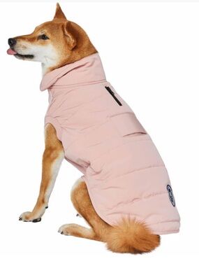 16” Windproof Waterproof PINK Quilted Dog Puffer Jacket For Pets dog outwear